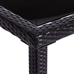 Обеденный комплект из искуственного ротанга Vintara черный варинант исполнения - 9 | Loft Concept в Ульяновске