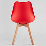 Стул с основой из пластика и мягким сиденьем Arvika Red варинант исполнения - 4 | Loft Concept в Ульяновске