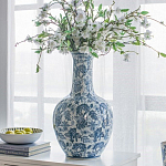 Ваза с классическим узором шинуазри синего цвета Blue & White Ornament  варинант исполнения - 4 | Loft Concept в Ульяновске