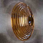 Бра с рельефным круглым плафоном янтарного цвета Savio Glass Disc Light варинант исполнения - 1 | Loft Concept в Ульяновске