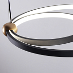 Люстра подвесная светодиодная черный металл Ring Horizontal варинант исполнения - 5 | Loft Concept в Ульяновске
