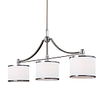 Люстра линейная с 3-мя белыми цилиндрическими плафонами Feiss варинант исполнения - 1 | Loft Concept в Ульяновске