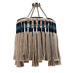 Люстра круглая плетеная с кисточками цвета серый дуб Boho Tassel Chandelier варинант исполнения - 2 | Loft Concept в Ульяновске