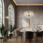 Люстра с декором в виде крупных рельефных лепестков 80 см Ethereal Bloom варинант исполнения - 3 | Loft Concept в Ульяновске