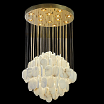 Люстра с овальными подвесками из натурального камня Spatial Composition варинант исполнения - 6 | Loft Concept в Ульяновске