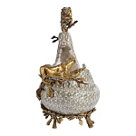 Чаша для фруктов из фарфора бронзовыми фигурками леопардов Eden Garden варинант исполнения - 4 | Loft Concept в Ульяновске