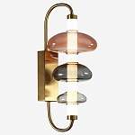 Бра с плафоном из разноцветного стекла Glass Peonies варинант исполнения - 3 | Loft Concept в Ульяновске