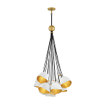 Люстра с 15-ю белыми  плафонами с золотой внутренней поверхностью Hinkley варинант исполнения - 2 | Loft Concept в Ульяновске