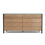 Комод 8 ящиков с подсветкой на рельефном фасаде Warm Industrial варинант исполнения - 4 | Loft Concept в Ульяновске