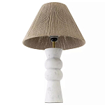 Настольная лампа с плетеным абажуром и белым мраморным основанием Simplicity and Nobility варинант исполнения - 2 | Loft Concept в Ульяновске