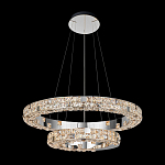 Люстра из 2-х колец с мозаичным хрустальным оформлением Sparks of Crystal варинант исполнения - 3 | Loft Concept в Ульяновске