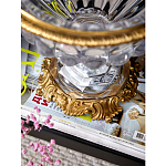 Чаша из прозрачного стекла с бронзовой подставкой и ручками Eden Garden варинант исполнения - 4 | Loft Concept в Ульяновске