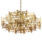 Люстра фигурная золотого цвета Corrugated Panels варинант исполнения - 1 | Loft Concept в Ульяновске