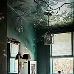 Обои ручная роспись Silk Tree Blossom on Sung Green Williamsburg варинант исполнения - 2 | Loft Concept в Ульяновске