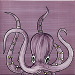 Плитка с узором Осьминог велосипедист варинант исполнения - 3 | Loft Concept в Ульяновске