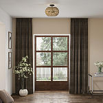 Потолочный светильник с плафоном из плетеного джута и черным каркасом Quoizel варинант исполнения - 7 | Loft Concept в Ульяновске