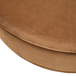 Кушетка круглая с обивкой из велюра коричневая Milky Brown Chair варинант исполнения - 7 | Loft Concept в Ульяновске