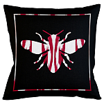 Подушка декоративная пчела с красным узором Ikat Pattern варинант исполнения - 1 | Loft Concept в Ульяновске