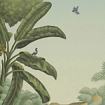 Обои ручная роспись River Scenes of Bengal Verdoyant варинант исполнения - 2 | Loft Concept в Ульяновске