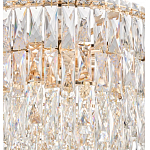 Люстра круглая с хрустальными подвесками на золотистом каркасе Roul Crystal Light варинант исполнения - 2 | Loft Concept в Ульяновске