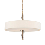 Люстра круглая с белым тканевым абажуром  White Light Diffuser варинант исполнения - 3 | Loft Concept в Ульяновске