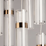 Люстра каскадная с прозрачными цилиндрическими плафонами Jenae Glass Tube Lighting варинант исполнения - 4 | Loft Concept в Ульяновске