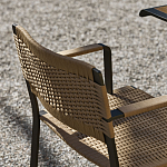 Дизайнерский стул с каркасом из металла с плетеными сиденьем и спинкой GREEN POINT Chair варинант исполнения - 2 | Loft Concept в Ульяновске