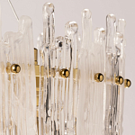 Люстра круглая с прозрачными стержнями разной длины Textured Glass Chandelier варинант исполнения - 9 | Loft Concept в Ульяновске