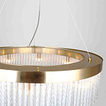 Люстра подвесная со стеклянными подвесками в виде перекрученных трубочек Nembus варинант исполнения - 3 | Loft Concept в Ульяновске