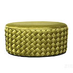 Пуф овальный плетеный оливкового цвета Pool Woven Velour варинант исполнения - 1 | Loft Concept в Ульяновске