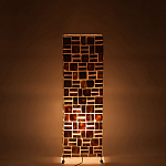 Торшер из перламутра на металлическом каркасе Indonesian Tower 2 варинант исполнения - 3 | Loft Concept в Ульяновске