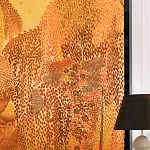 Обои ручная роспись в стиле Арт-деко Hippolyta’s Forest Colourway 263 on Deep Rich Gold gilded paper варинант исполнения - 2 | Loft Concept в Ульяновске