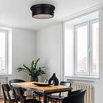 Потолочный светильник круглый черного цвета Modern Simple Ceiling Light варинант исполнения - 3 | Loft Concept в Ульяновске