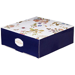 Ваза фарфоровая круглая на ножке с рисунком цветов Garden Whisper Porcelain Set  варинант исполнения - 2 | Loft Concept в Ульяновске