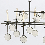 Люстра подвесная с 8-ю лампами и стеклянными круглыми подвесками Currey & Company варинант исполнения - 7 | Loft Concept в Ульяновске
