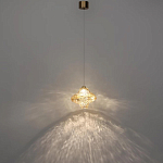 Подвесной светильник с плафоном из фактурного светло-янтарного стекла Light Ensemble варинант исполнения - 4 | Loft Concept в Ульяновске