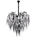 Люстра со стеклянными подвесками дымчатого цвета Ambre Glass Chandelier 80 варинант исполнения - 3 | Loft Concept в Ульяновске