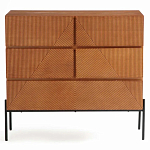 Комод с геометрическим рисунком на ящиках Anders Dark Wood варинант исполнения - 2 | Loft Concept в Ульяновске