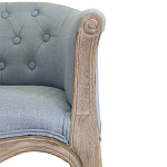 Кресло низкое в стиле прованс Louis French Armchair light blue flax варинант исполнения - 4 | Loft Concept в Ульяновске