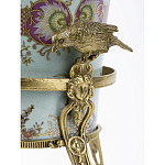 Ваза из голубого фарфора с рисунком птиц и цветов и декоративными элементами Blue Garden варинант исполнения - 4 | Loft Concept в Ульяновске