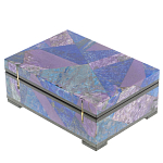 Шкатулка из натурального камня лазурит и чароит Stone Casket варинант исполнения - 4 | Loft Concept в Ульяновске