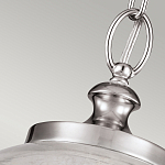 Подвесной светильник с прозрачным стеклянным плафоном в форме шара в современном стиле на цепи Feiss варинант исполнения - 4 | Loft Concept в Ульяновске