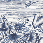 Обои ручная роспись Le Brésil Mer Bleue варинант исполнения - 2 | Loft Concept в Ульяновске