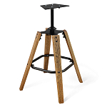 Барный стул со спинкой на 4-х коричневых ножках Бежевый Велюр Ava Charm варинант исполнения - 4 | Loft Concept в Ульяновске