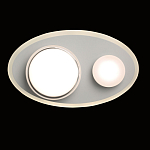 Бра овальной формы белого цвета с 2-мя лампами Lunar Pebbles варинант исполнения - 4 | Loft Concept в Ульяновске