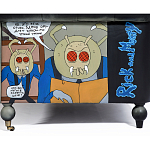 Кресло "Умный Умник" Rick and Morty graffiti chair натуральная кожа  варинант исполнения - 6 | Loft Concept в Ульяновске
