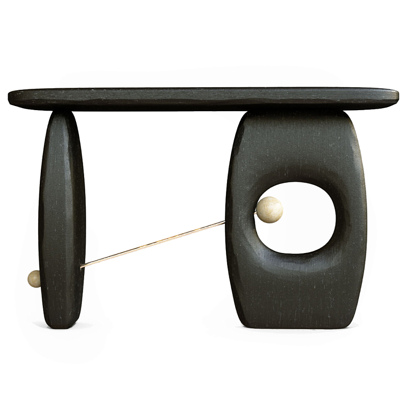 Консоль Lusitania Латунь Черный матовый в Ульяновске | Loft Concept 