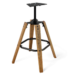 Барный стул со спинкой на 4-х коричневых ножках Черный Велюр Ava Charm варинант исполнения - 4 | Loft Concept в Ульяновске