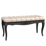 Банкетка из массива бука с бежевой обивкой из велюра Black Provence варинант исполнения - 1 | Loft Concept в Ульяновске