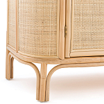 Длинный комод из ротанга с дверцами и ящиками Simone Rattan Chest of Drawers варинант исполнения - 7 | Loft Concept в Ульяновске